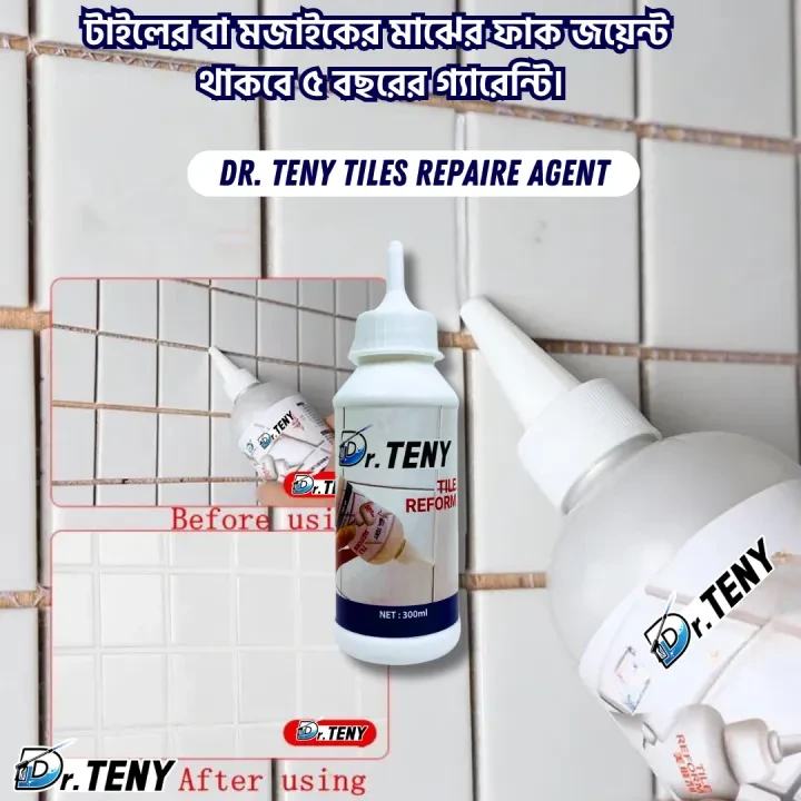 Dr Teny 1 Pcs Tiles Gap filler Waterproof silicone wall joint repair Filling Gaps between Floor and Wall Tiles Tube Paste for Kitchen, Bathroom 300 ml - Image 7