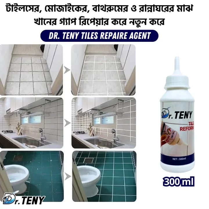 Dr Teny 1 Pcs Tiles Gap filler Waterproof silicone wall joint repair Filling Gaps between Floor and Wall Tiles Tube Paste for Kitchen, Bathroom 300 ml - Image 9