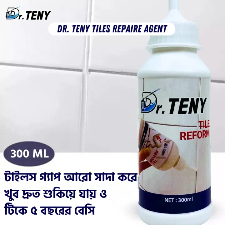 Dr Teny 1 Pcs Tiles Gap filler Waterproof silicone wall joint repair Filling Gaps between Floor and Wall Tiles Tube Paste for Kitchen, Bathroom 300 ml - Image 5
