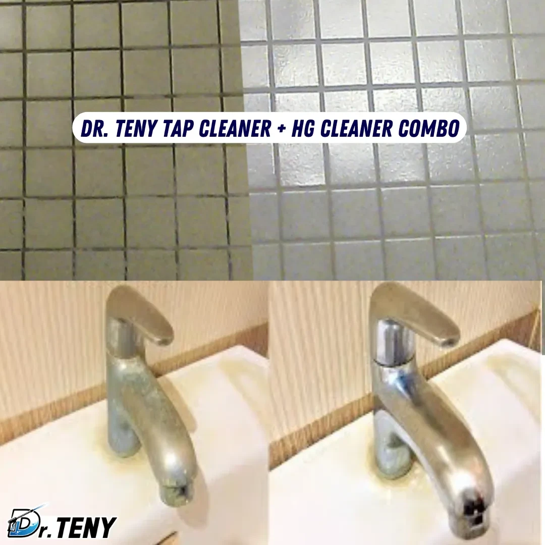 Dr Teny Combo HG Tiles and Tap Cleaner Mosaic Rx2000 fittings mirror shower Cleaner Spray combo 500 ml - Image 9