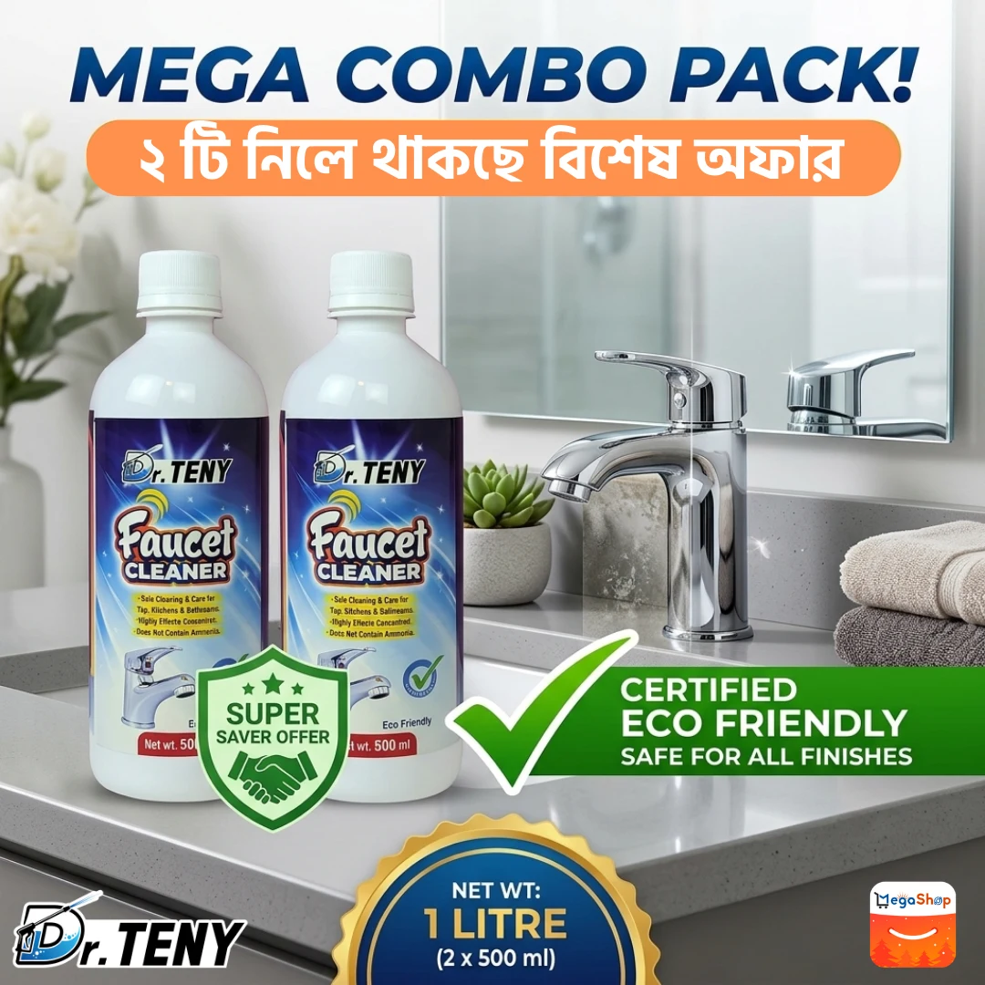 Dr. Teny Combo Faucet Cleaner Spray 2 pcs – Tap, Glass & Rust Stain Remover (500ml) - Image 2